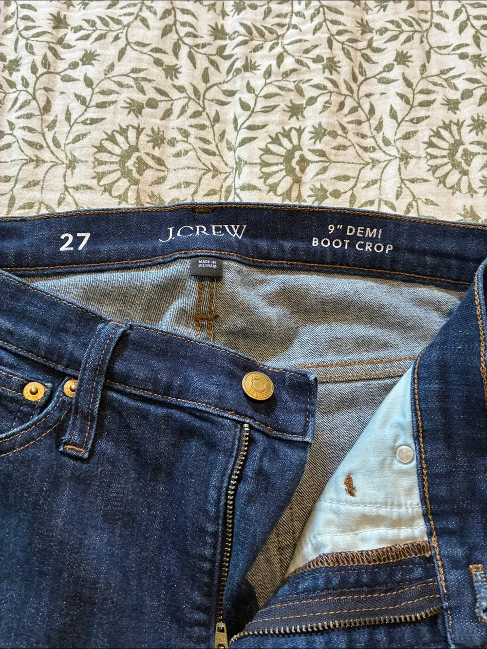 J. Crew Women's Boot Crop in Dark Indigo